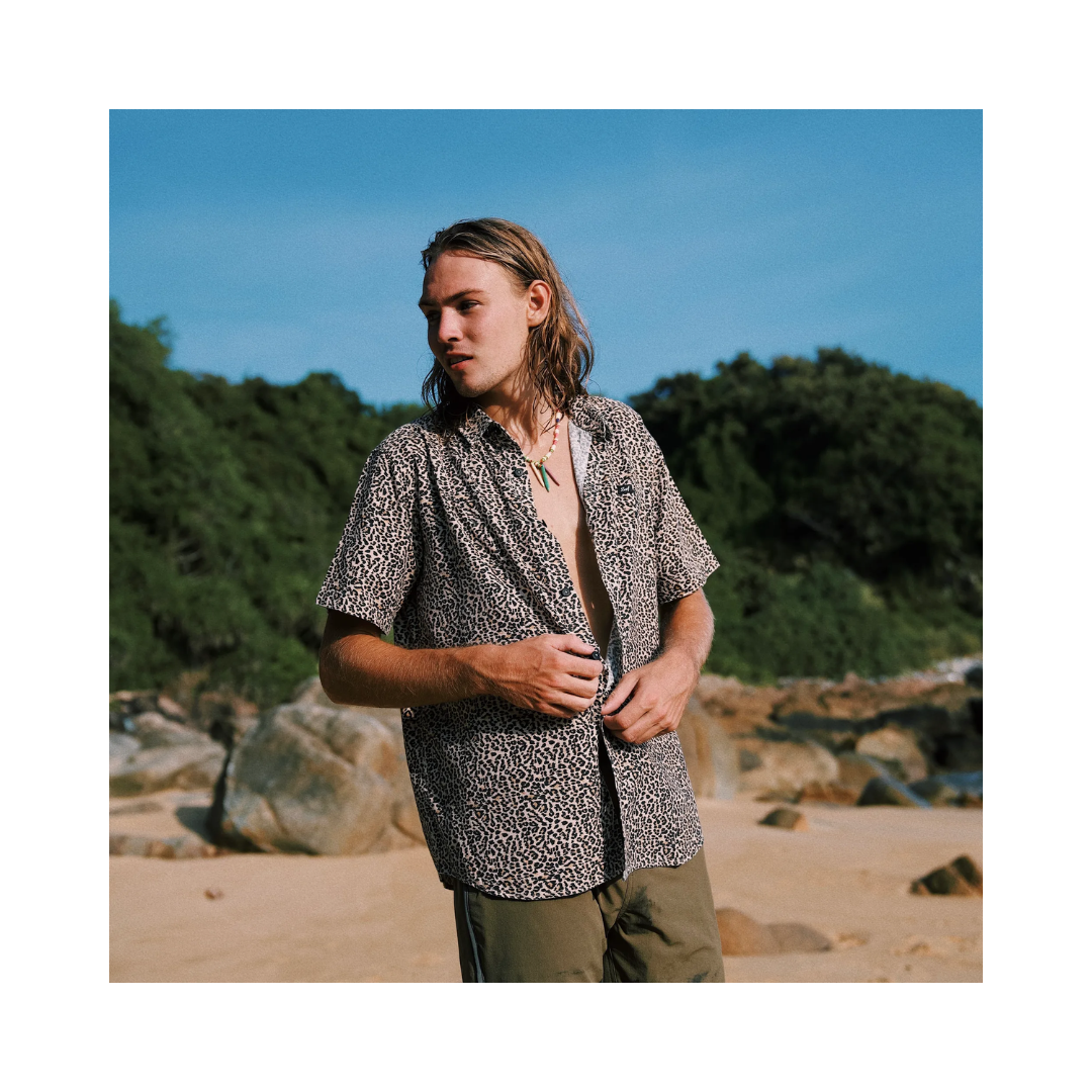 ▲Zurf 豹紋印花棉襯衫 [ZT024]