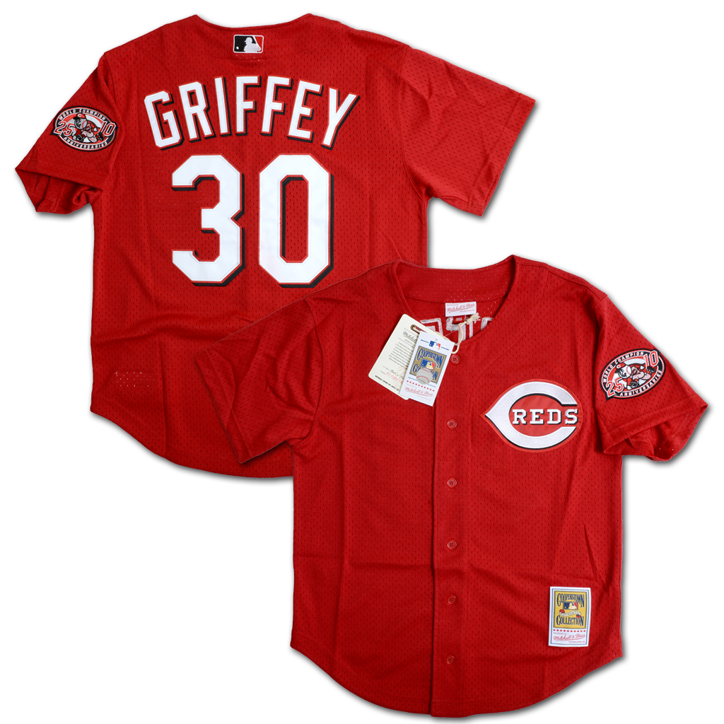Mitchell & Ness 辛辛那提紅人隊 Ken Griffey Jr. 2000 Mesh BP 球衣