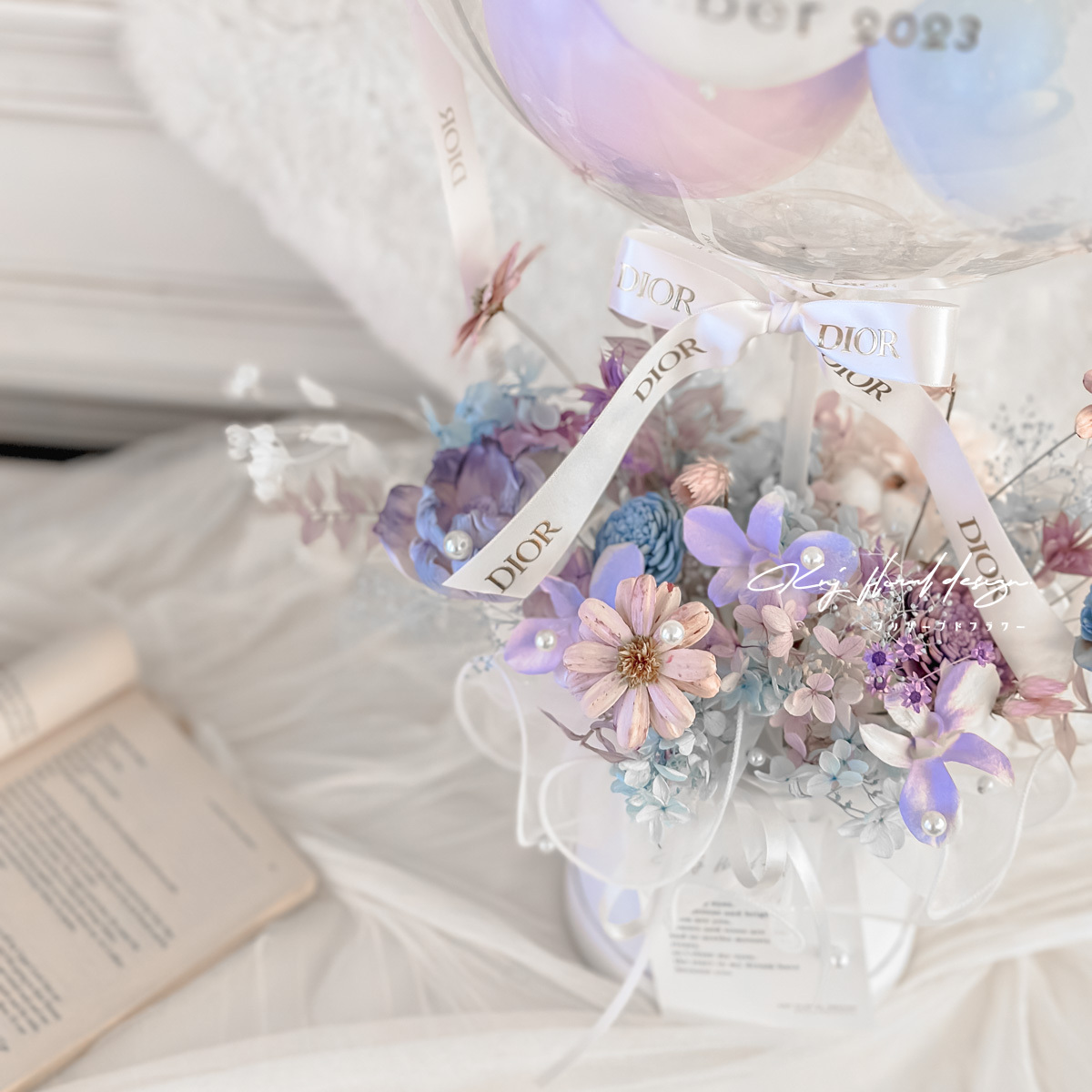 莫內仙境熱氣球永生花禮