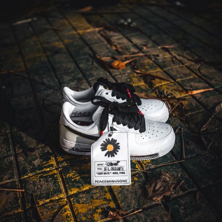 PEACEMINUSONE x Nike Air Force 1 "Para-noise" 權志龍 GD 聯名 小雛菊 反系鞋帶 白色 DD3223100