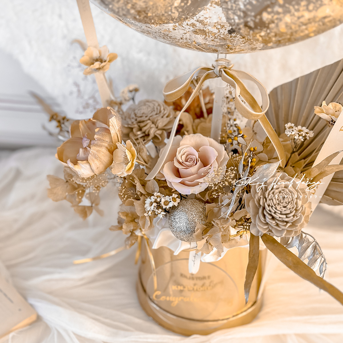 [開幕/祝賀] 奢金熱氣球永生花禮