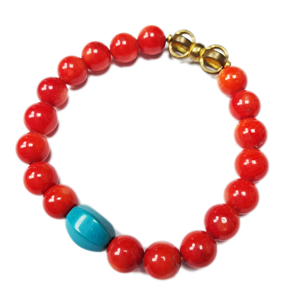 十字杵+珊瑚{海竹}手珠8mm【十方】132755