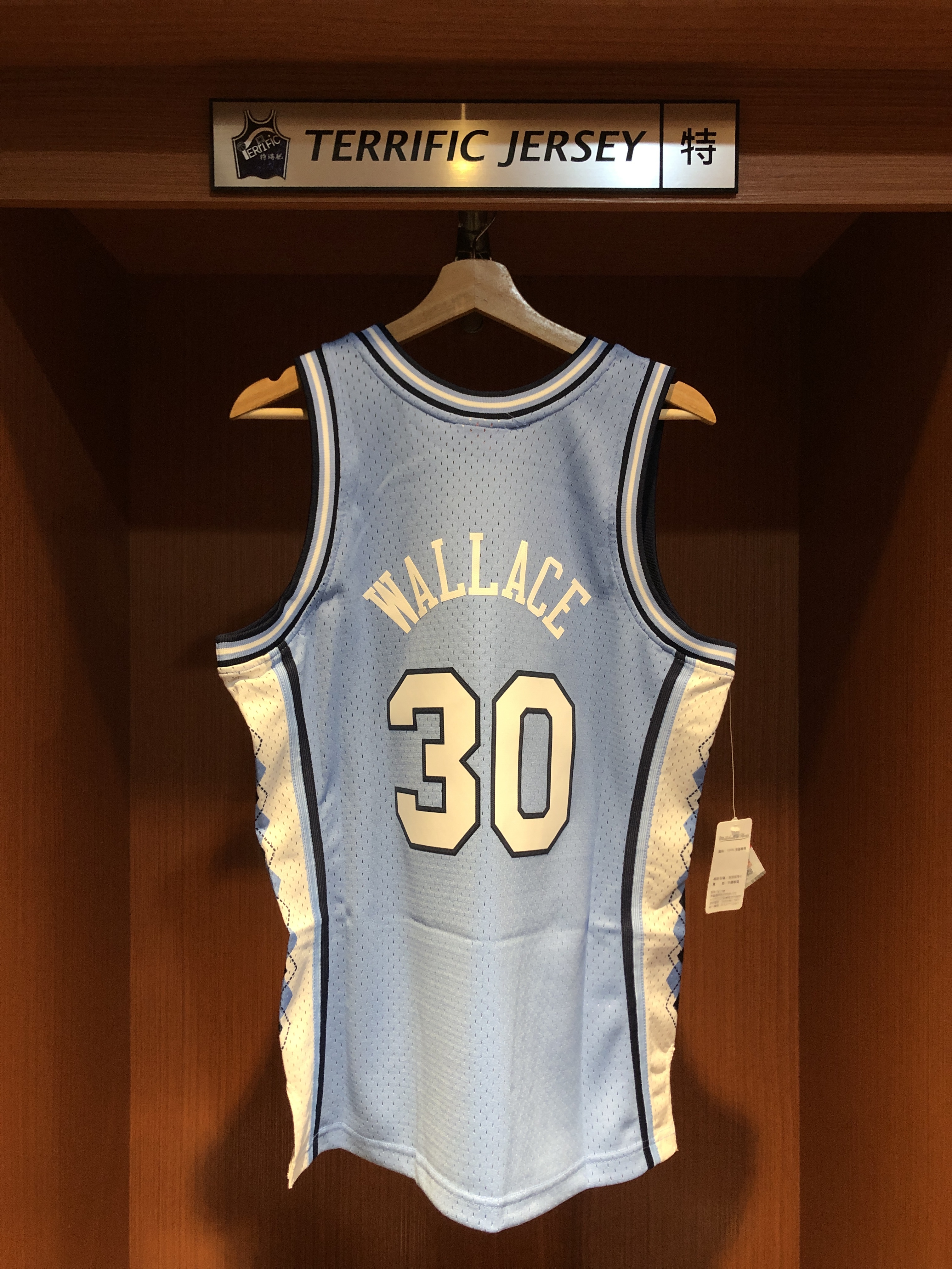 NBA球衣 Rasheed Wallace 北卡羅來納大學藍 94-95 M&N Swingman G2 球迷版 熱轉印 全新