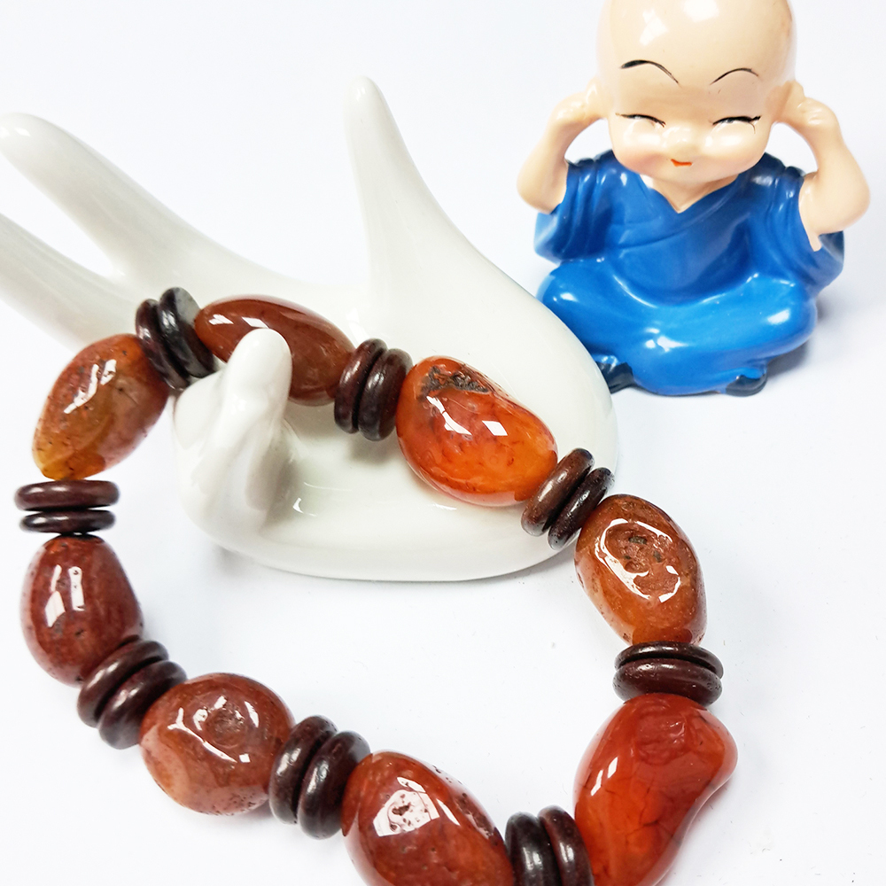 老礦玉髓手珠13mm【十方】138189