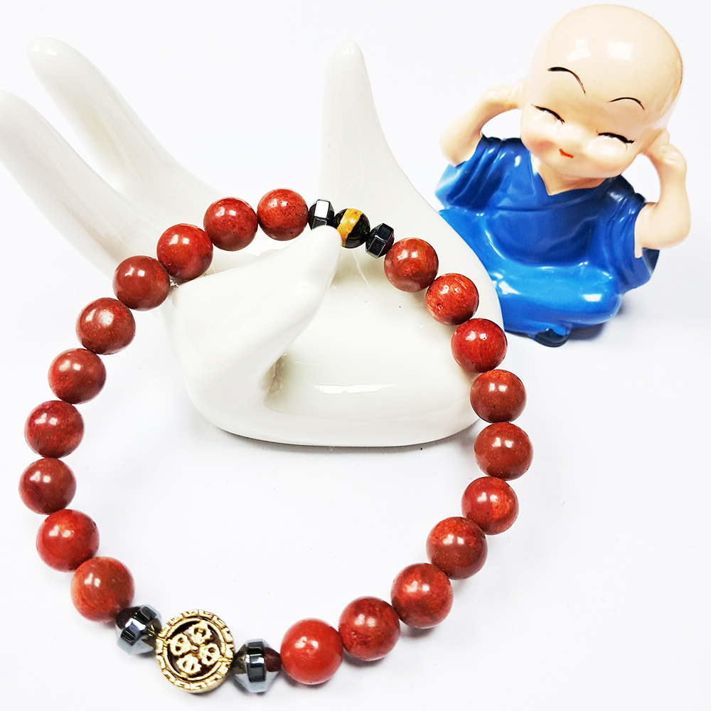 十字杵+山珊瑚手珠8mm【十方】138192