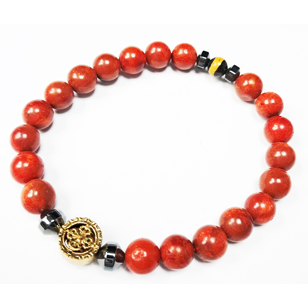 十字杵+山珊瑚手珠8mm【十方】138192