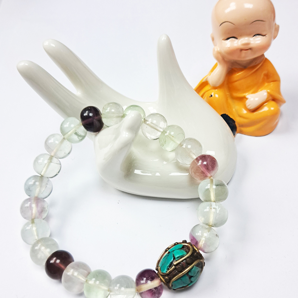 七彩瑩石手珠6*10mm【十方】139455