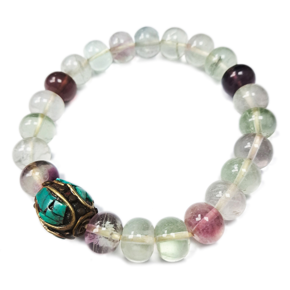 七彩瑩石手珠6*10mm【十方】139455