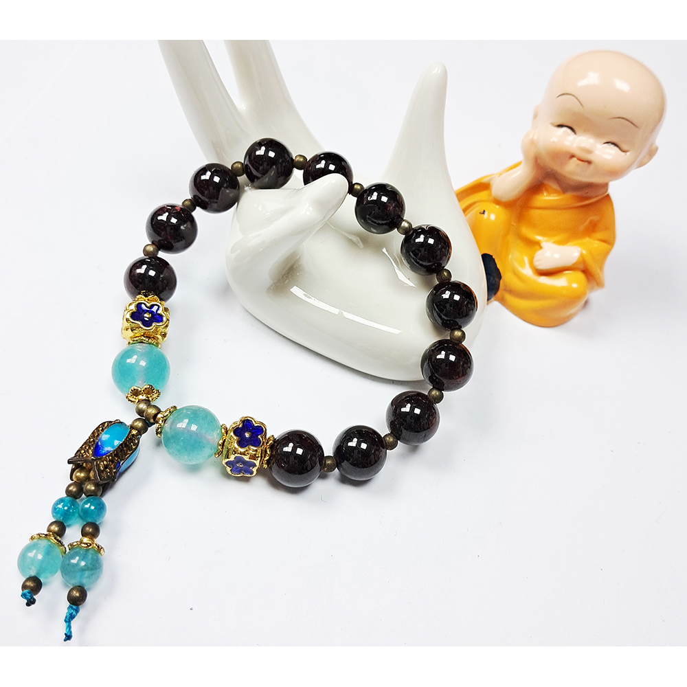 天河石+紅石榴手珠10mm【十方】142707