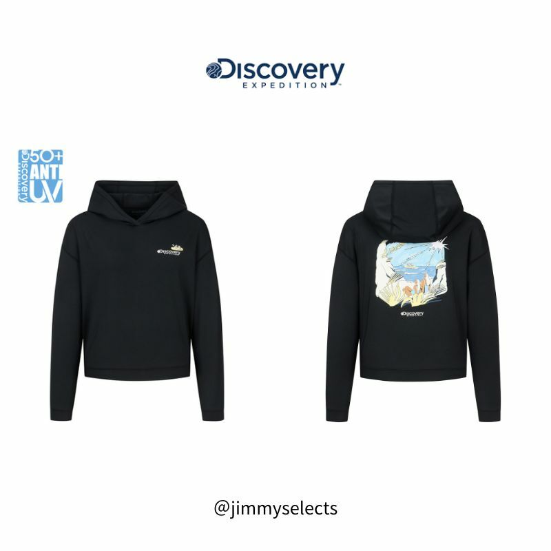 【代購】Discovery 女款夏季寬鬆連帽罩衫 DWSW96043-BKS