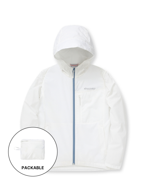 【代購】Discovery 女款輕量可折疊防撕裂防風衣 DWWJ94043-WHS