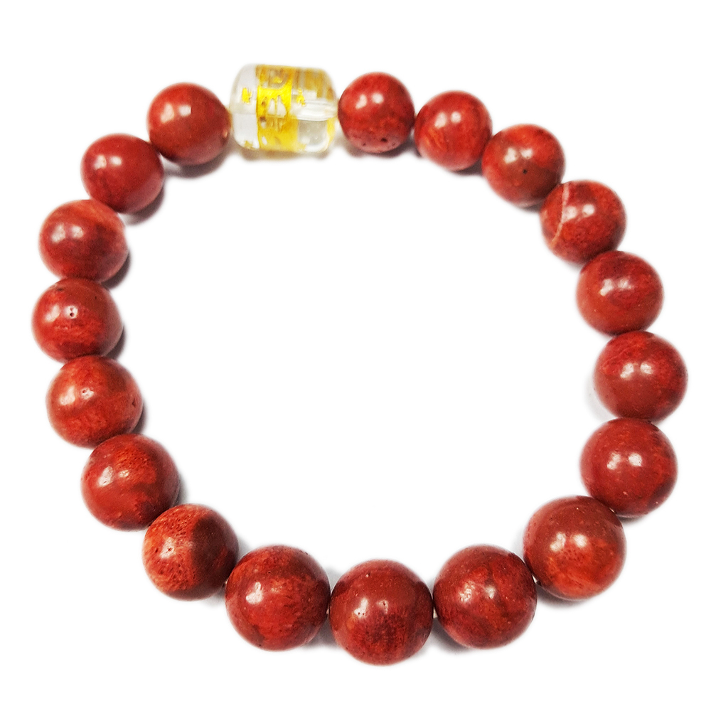 六字真言+山珊瑚手珠9mm【十方】146601