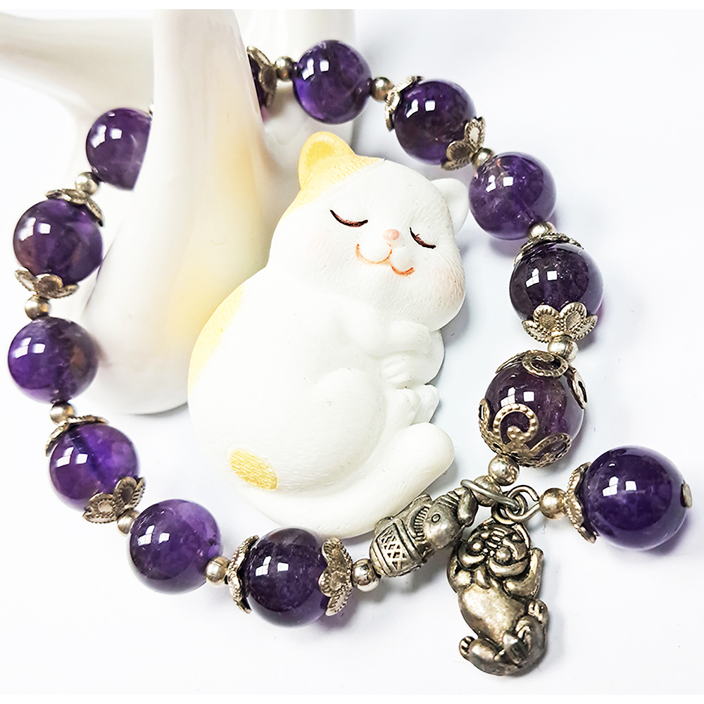 貔貅+紫晶手珠10 mm【十方】146806