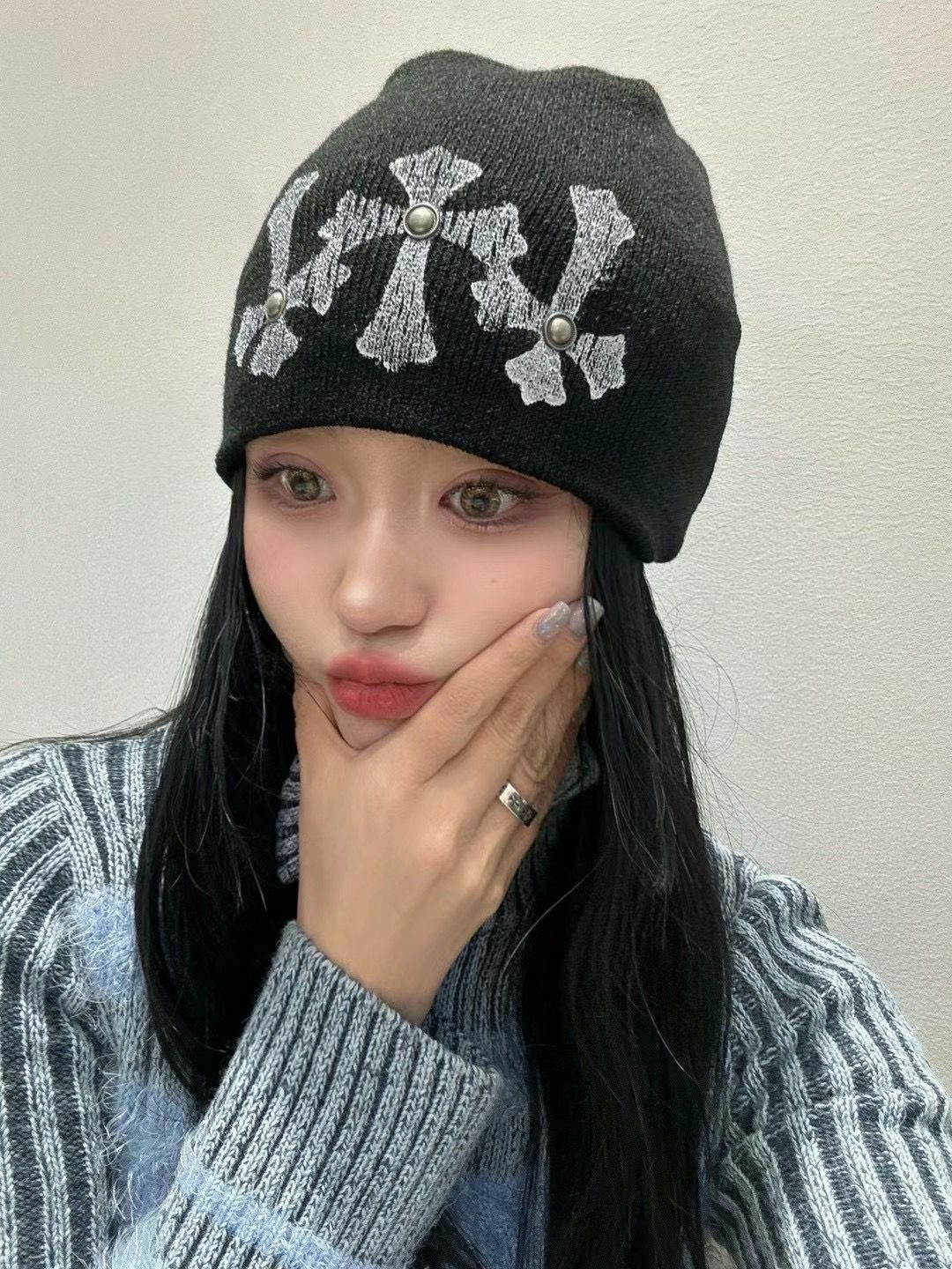 十字架圖案線帽 H707