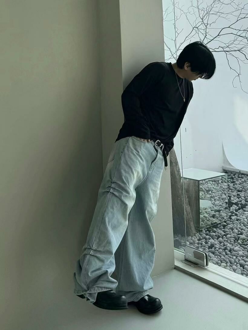 洗水鬆身牛仔褲 J731