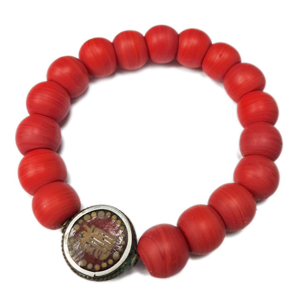 十相自在銅珠+紅琉璃手珠12mm【十方】149801