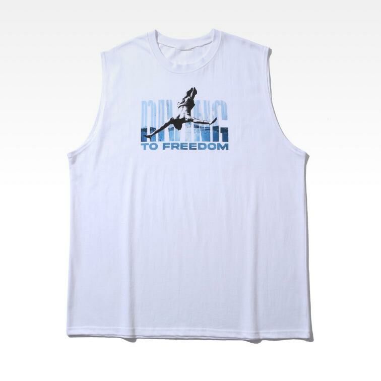 英文字圖案背心 V1041