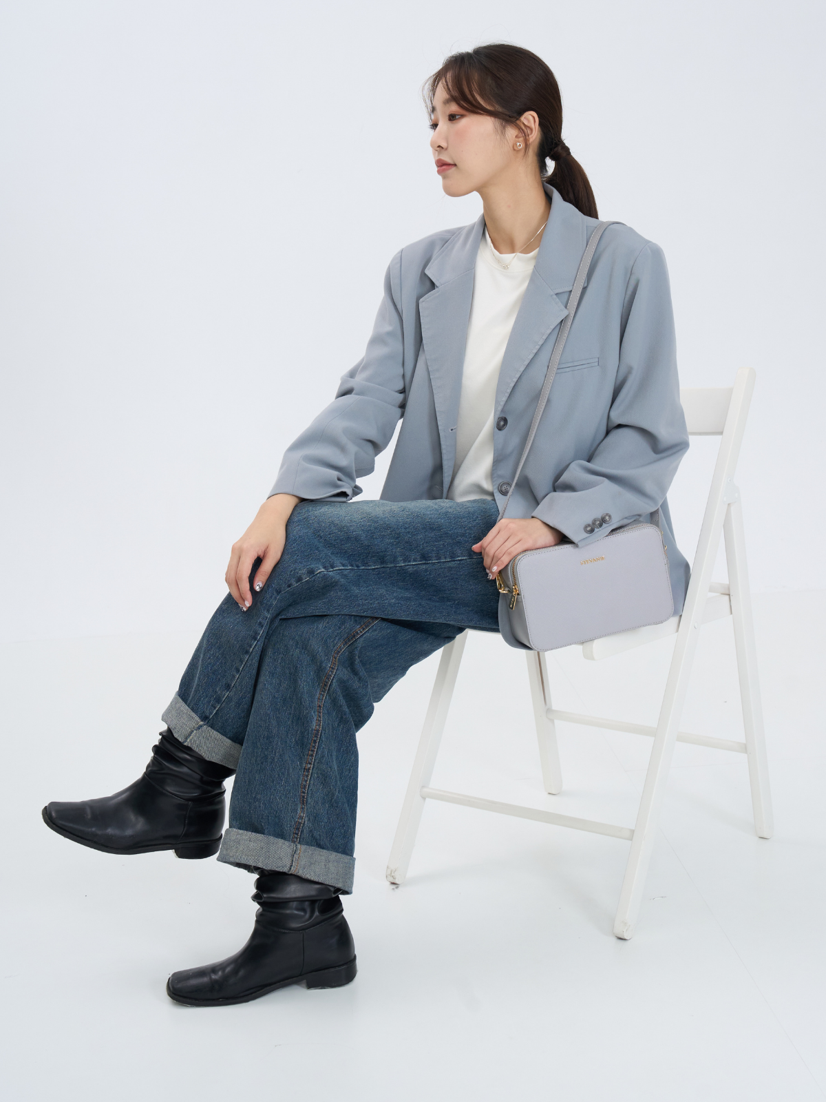 STEVANIE美菈雙層斜背相機包