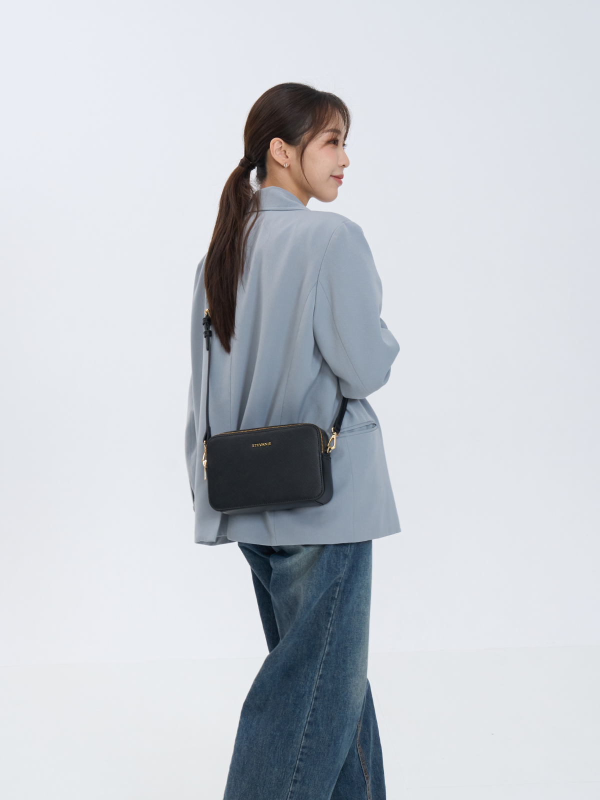 STEVANIE美菈雙層斜背相機包