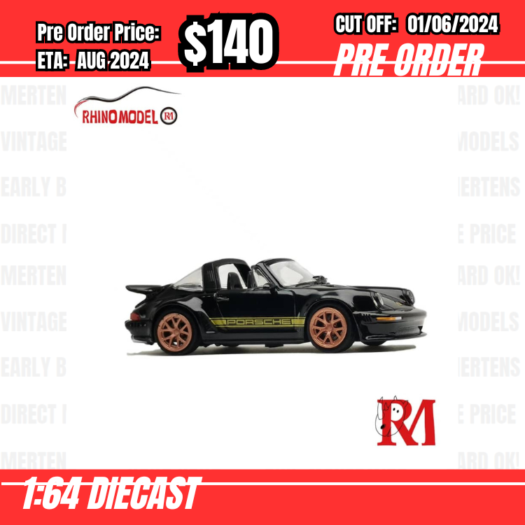 PO-$140 * Rhino Model * 1:64 Stinger Turbo Study 930 Cabriolet Black [OD29/05]