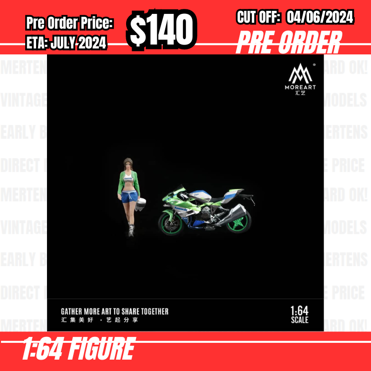 PO-$140 * Moreart * 1:64 Figure - Kawasaki Classic Girl Green [OD29/05]