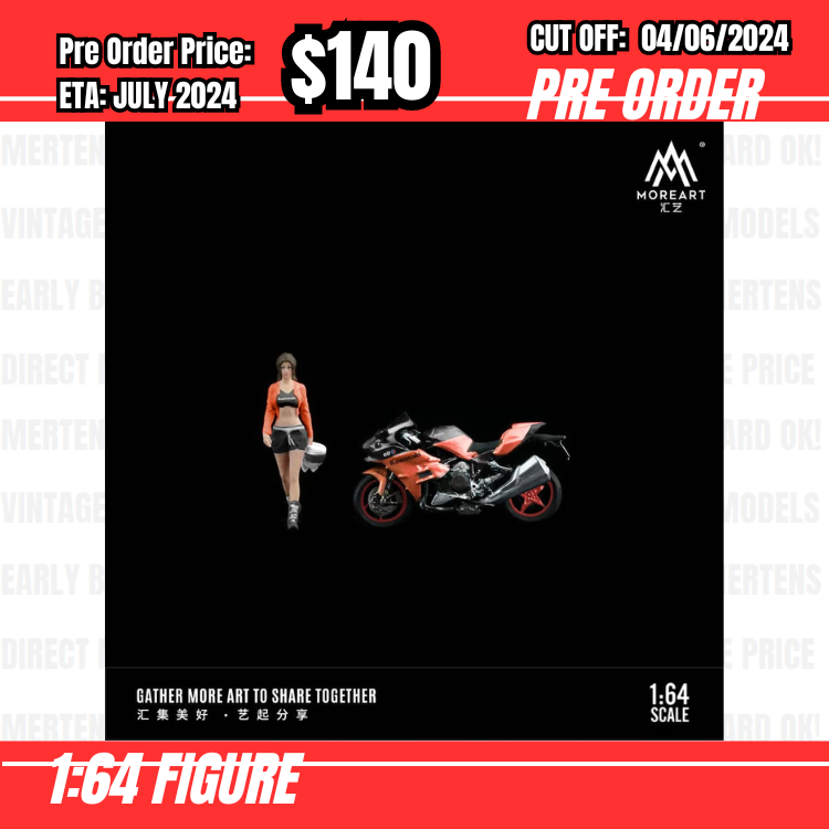PO-$140 * Moreart * 1:64 Figure - Kawasaki Classic Girl Orange [OD29/05]