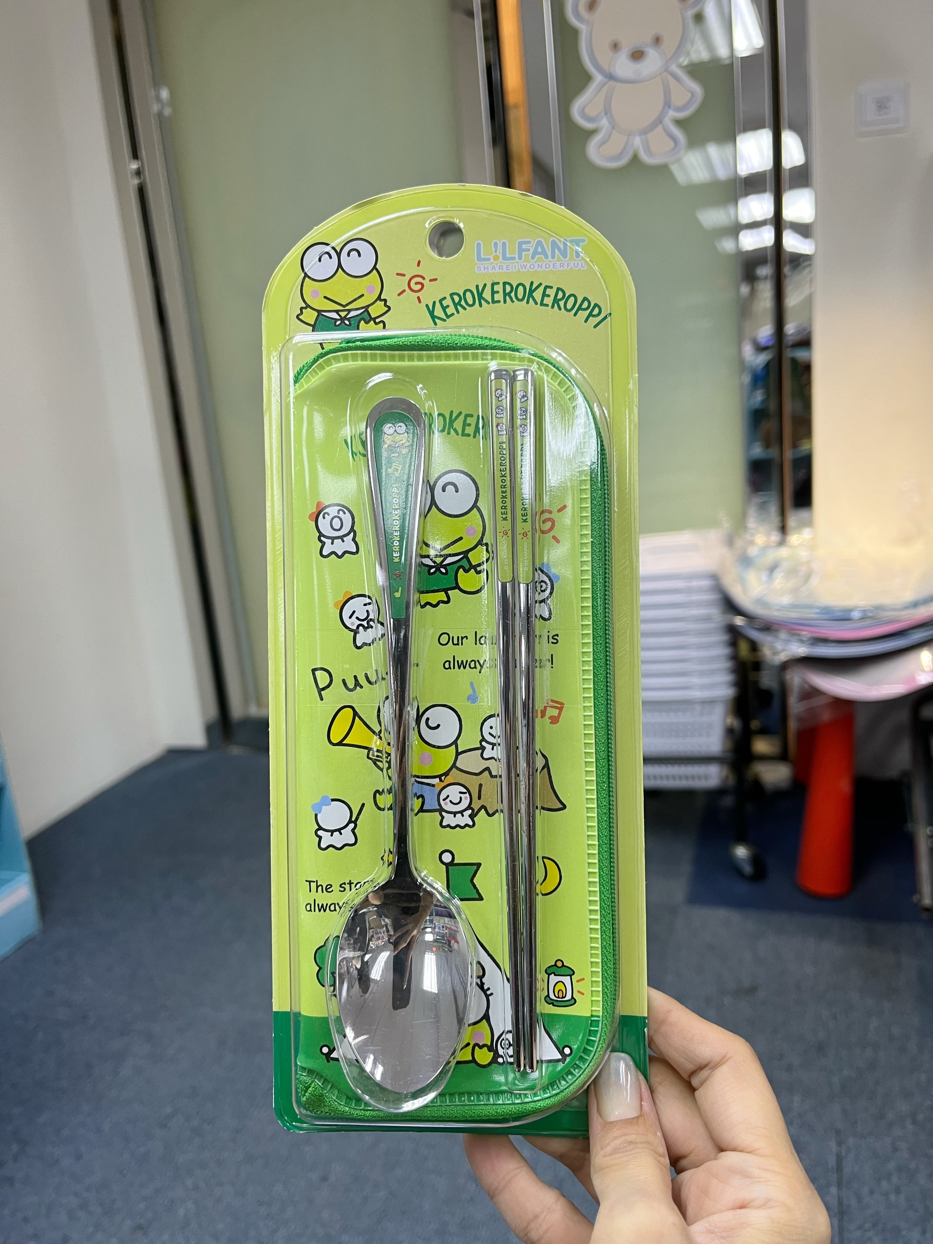 (現貨) 韓國直送🇰🇷Sanrio 餐具連收納袋套裝