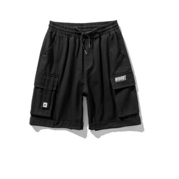 激抵多口袋工裝休閒中褲（黑色）【M-5XL碼】【下單後聯絡客服確認發貨尺碼】