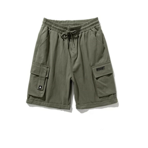 激抵多口袋工裝休閒中褲（軍綠色）【M-5XL碼】【下單後聯絡客服確認發貨尺碼】