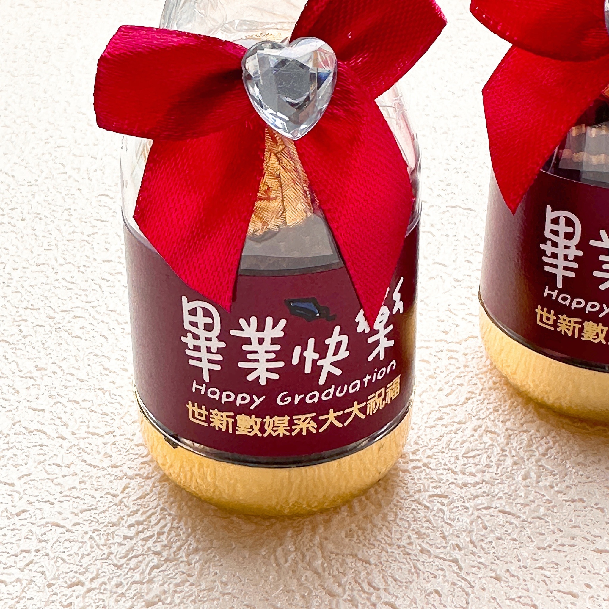 畢業禮物 香檳糖果瓶(金莎2顆入)