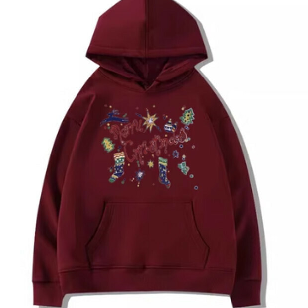 熱賣連帽衛衣【酒紅色 薄款】尺碼【M碼—2XL碼】【下單後請聯絡客服確認發貨尺碼】