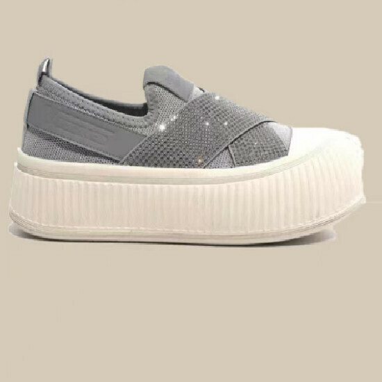 熱賣水鑽麵包鞋【灰色】【35-40碼】(下單後請聯絡客服確認發貨尺碼)