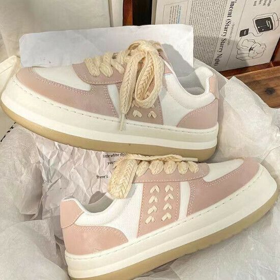 熱賣厚底百搭板鞋【粉色】【35-40碼】（下單後請聯絡客服確認發貨尺碼）