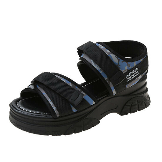 Hot selling thick-soled sports sandals [blue color] [size 35-40] (please contact customer service to confirm the delivery size after placing the order)