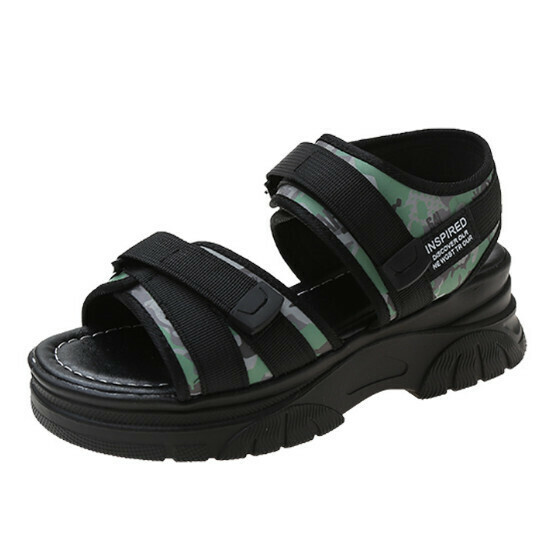 Hot selling thick-soled sports sandals [green color] [size 35-40] (please contact customer service to confirm the delivery size after placing the order)