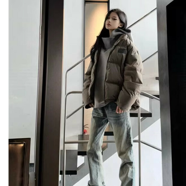 Hot selling down jacket [Earth Gray] Sizes [S-XL] [Please contact customer service to confirm the delivery size after placing the order]
