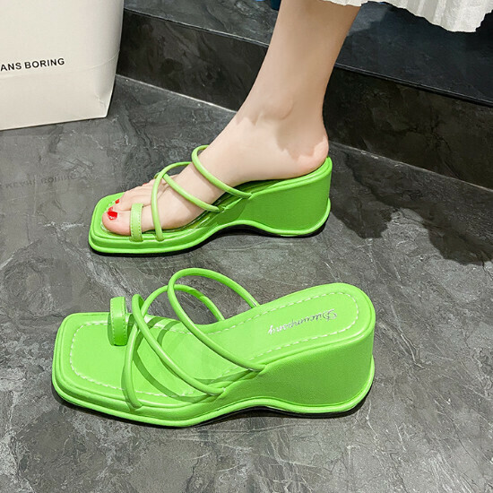 熱賣厚底增高拖鞋【綠色】【35-39碼】（下單後請聯絡客服確認發貨尺碼）