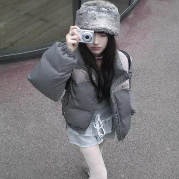 Hot selling cotton coat [pink gray] size [S size - XL size] [please contact customer service to confirm the delivery size after placing the order]