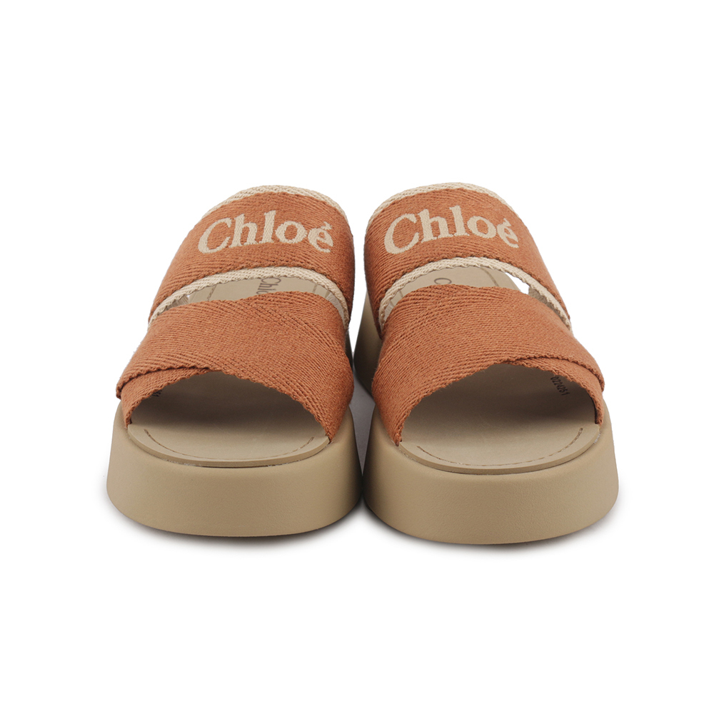 【CHLOE'】MILA SLIDE 亞麻厚底拖鞋36/37/38/39(棕色) CHC24S00QHL 238