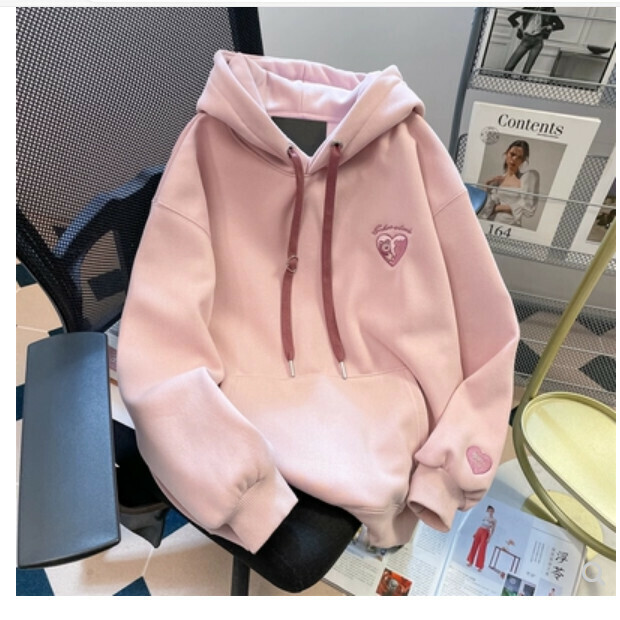 熱賣連帽衛衣【粉色】尺碼【M碼—2XL碼】【下單後請聯絡客服確認發貨尺碼】