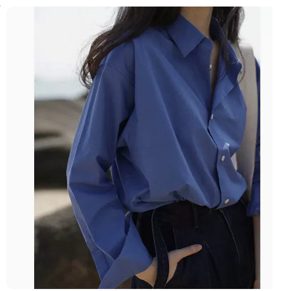 Long Sleeve Shirt (Klein Blue Size: S-3XL) (Please contact customer service to confirm the shipping size after placing an order)