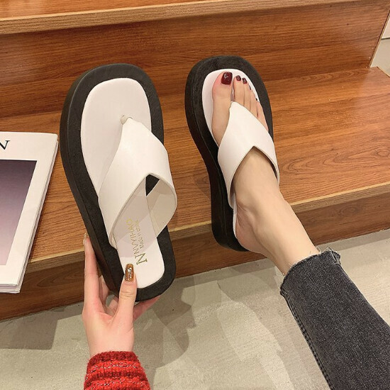 熱賣厚底人字拖鞋【白色】【35-40碼】（下單後請聯絡客服確認發貨尺碼）