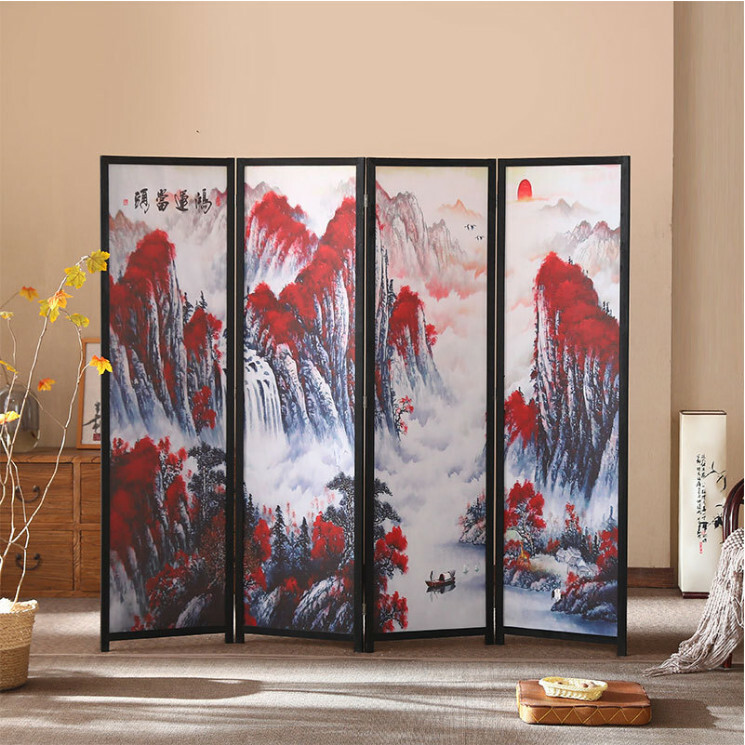 Popular wood furniture (4 pieces in total) Office screen, entrance partition, living room screen [Pattern 7] 4 pieces in total, 180x50cmx4 pieces