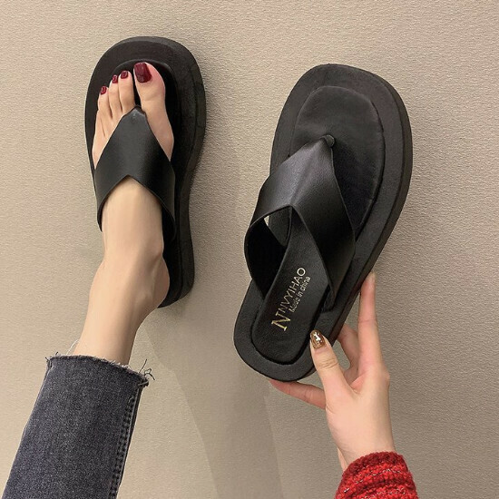 熱賣厚底人字拖鞋【黑色】【35-40碼】（下單後請聯絡客服確認發貨尺碼）