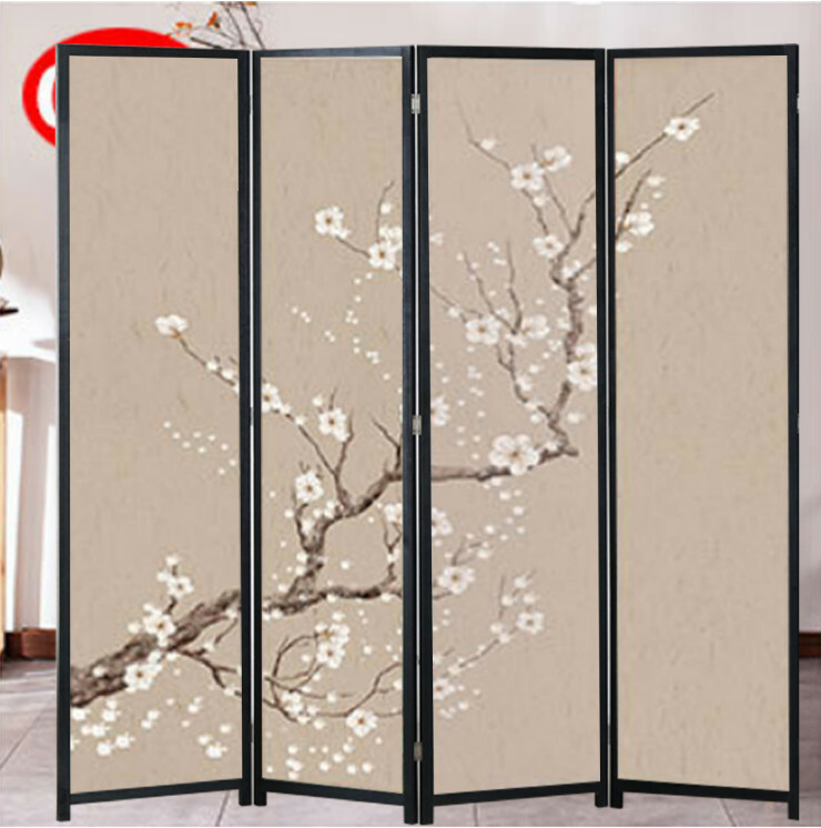 Popular wood furniture (4 pieces in total) Office screen, entrance hall partition, living room screen [Pattern 8] 4 pieces in total, 180x50cmx4 pieces