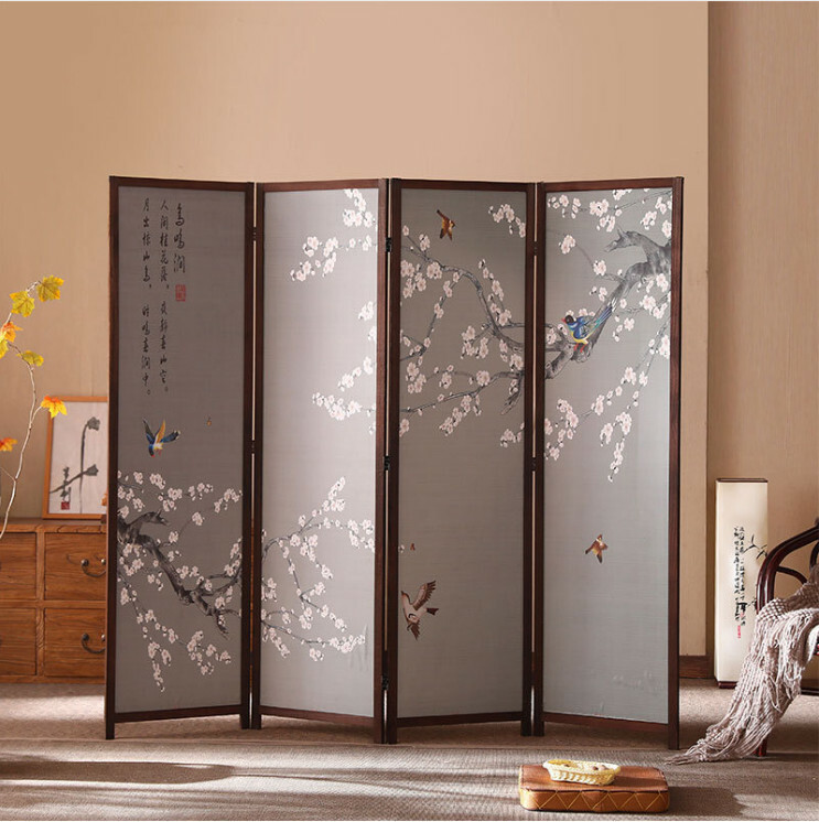 Popular wood furniture (4 pieces in total) Office screen, entrance partition, living room screen [Pattern 1] 4 pieces in total, 200x50cmx4 pieces