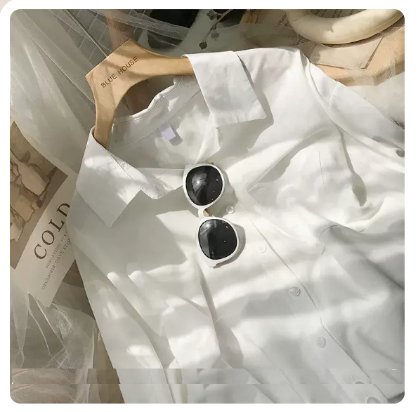 Long sleeve net shirt (white size: S-3XL) (please contact customer service to confirm the shipping size after placing an order)