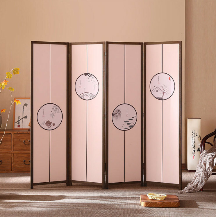 Popular wood furniture (4 pieces in total) Office screen, entrance partition, living room screen [Pattern 2] 4 pieces in total, 200x50cmx4 pieces