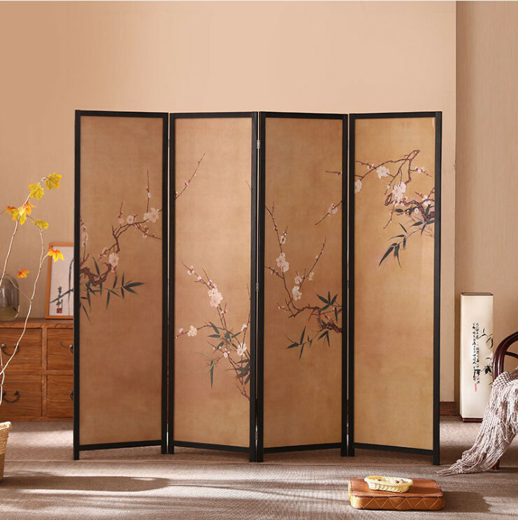 Popular wood furniture (4 pieces in total) Office screen, entrance hall partition, living room screen [Pattern 3] 4 pieces in total, 200x50cmx4 pieces