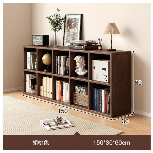爆款實木書架收納儲物櫃【⭐全實木【加深10格】30x150cm★】